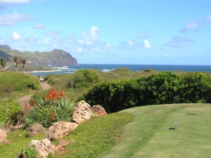 uitzicht vanaf de Poipu Bay golfbaan | Poipu